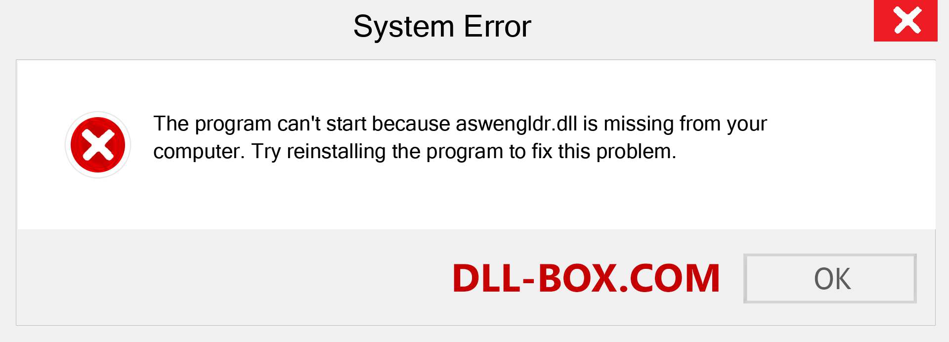  aswengldr.dll file is missing?. Download for Windows 7, 8, 10 - Fix  aswengldr dll Missing Error on Windows, photos, images